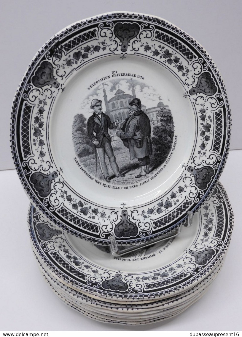 *PETITE ASSIETTE CERAMIQUE CREIL & MONTEREAU EXPOSITION UNIVERSELLE 1878 N° 1 E