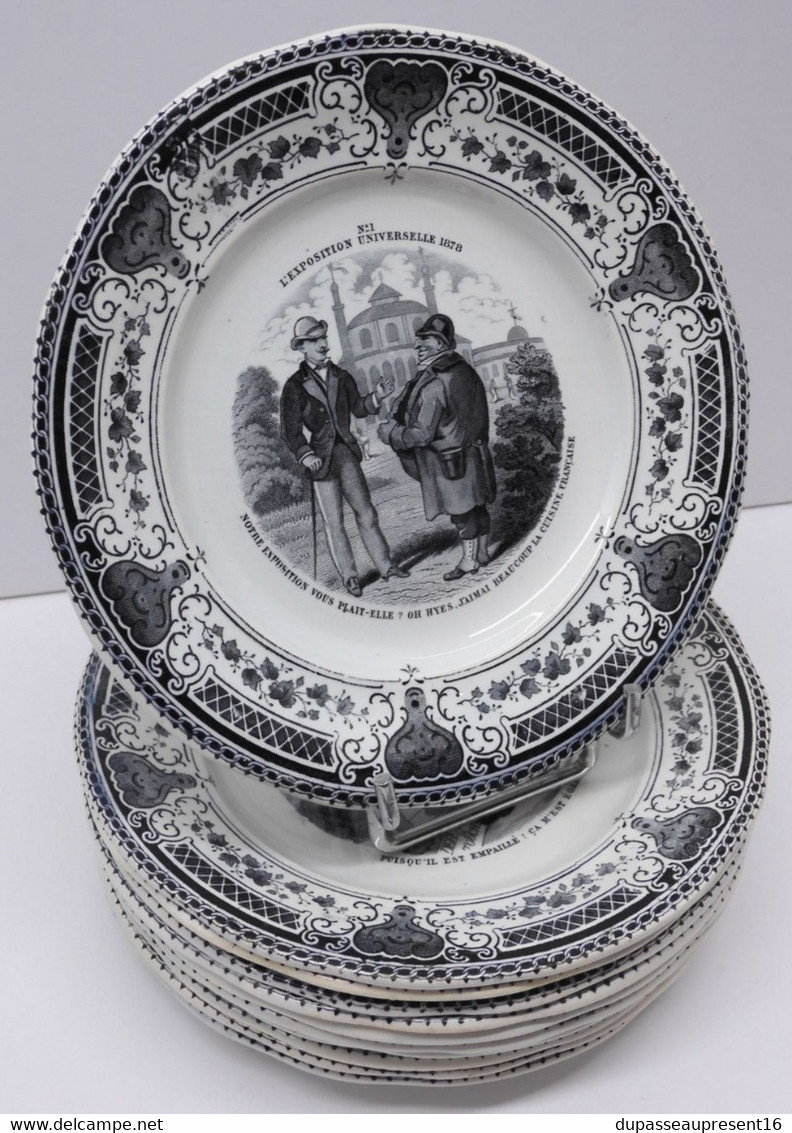 *PETITE ASSIETTE CERAMIQUE CREIL & MONTEREAU EXPOSITION UNIVERSELLE 1878 N° 1 E