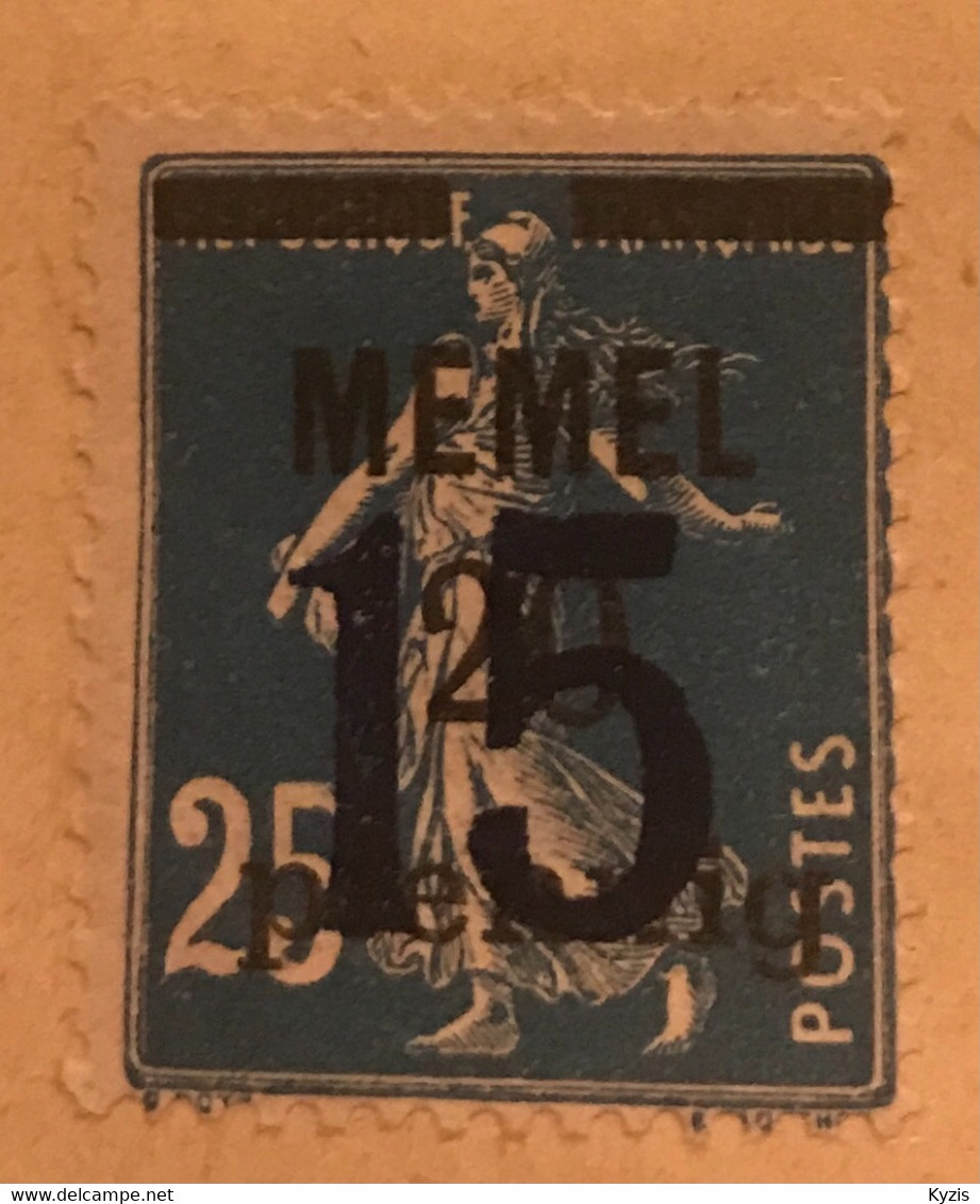 MEMEL NEUF AVEC CHARNIÈRE - 1922 DOUBLE SURCHARGE - Unused Stamps