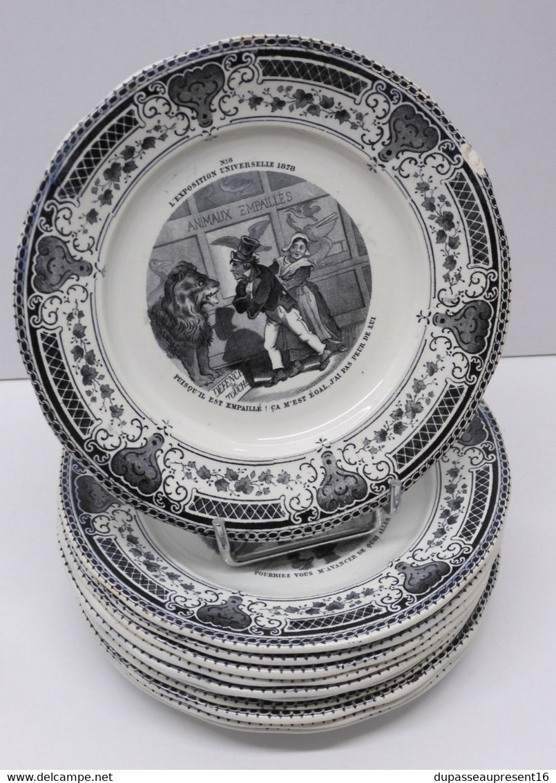 *PETITE ASSIETTE CERAMIQUE CREIL & MONTEREAU EXPOSITION UNIVERSELLE 1878 N° 8 E