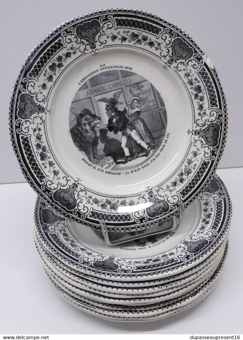 *PETITE ASSIETTE CERAMIQUE CREIL & MONTEREAU EXPOSITION UNIVERSELLE 1878 N° 8 E