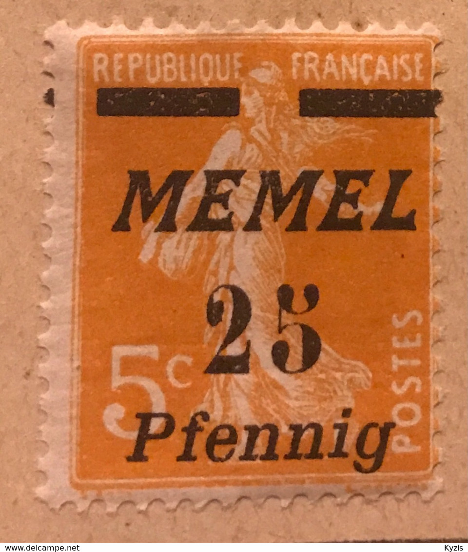 MEMEL - 1922 — 25 Pfennig - Ongebruikt