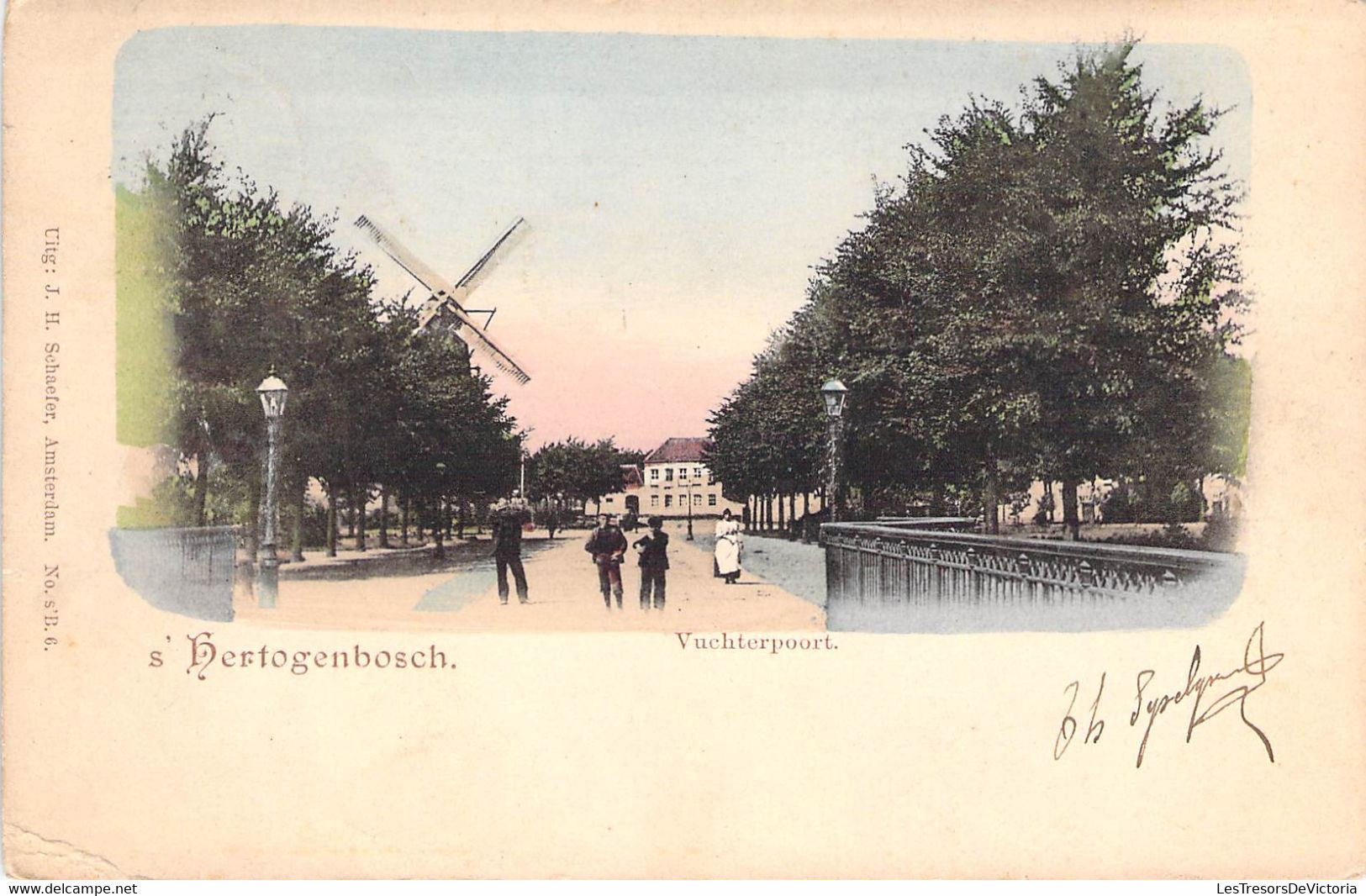 Pays Bas - S'hertogenbosch - Vuchterpoort - Edit.J.H. Schaefer - Colorisé - Moulin - Animé - Carte Postale Ancienne - Autres & Non Classés