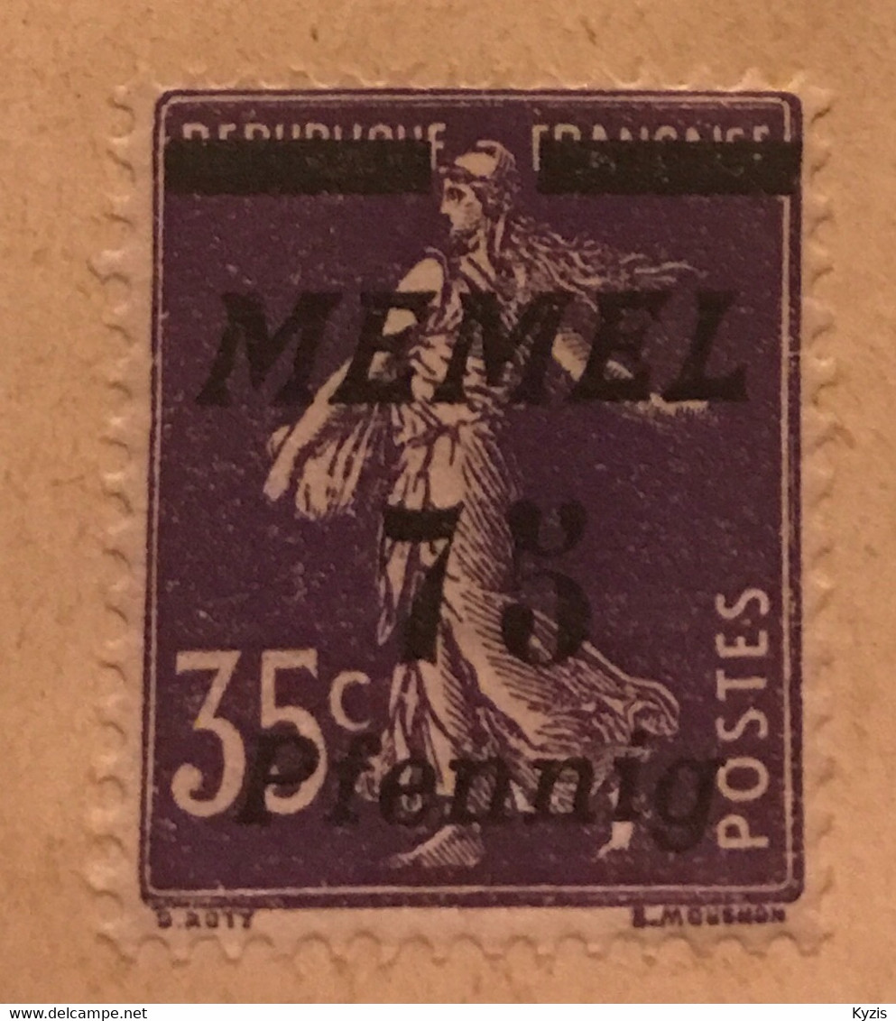 MEMEL - 1922 — 75 Pfennig - Ongebruikt