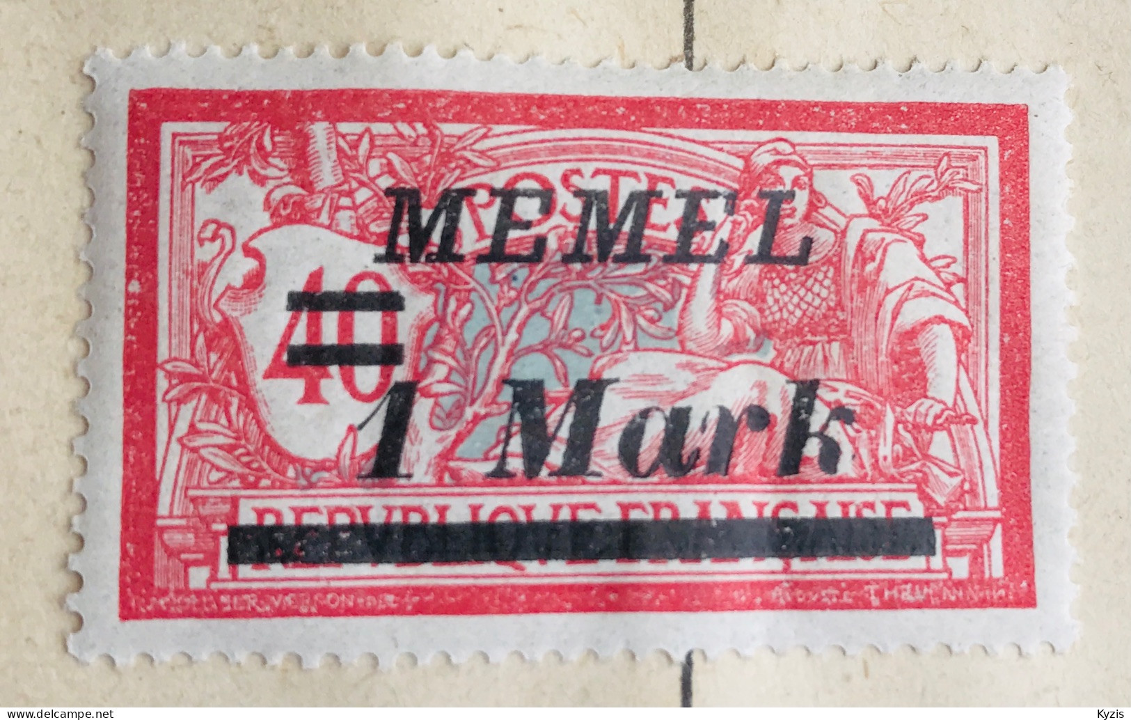 MEMEL - 1922 — 1 Mark - Neufs