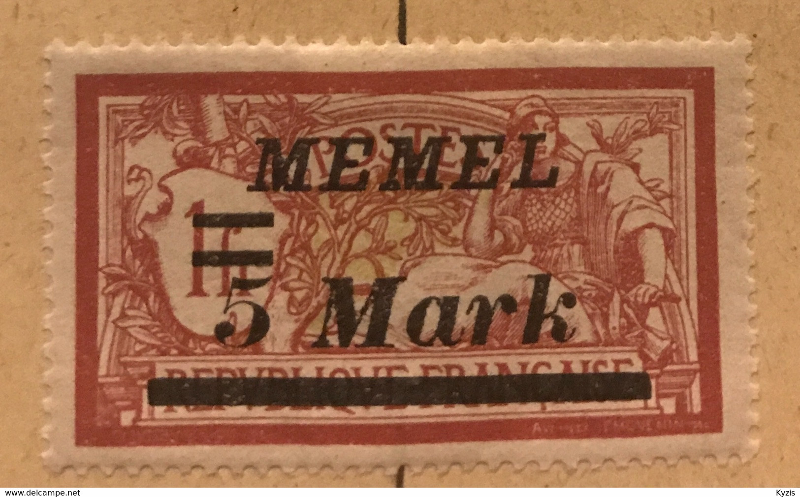 MEMEL - 1922 — 5 Mark - Ongebruikt