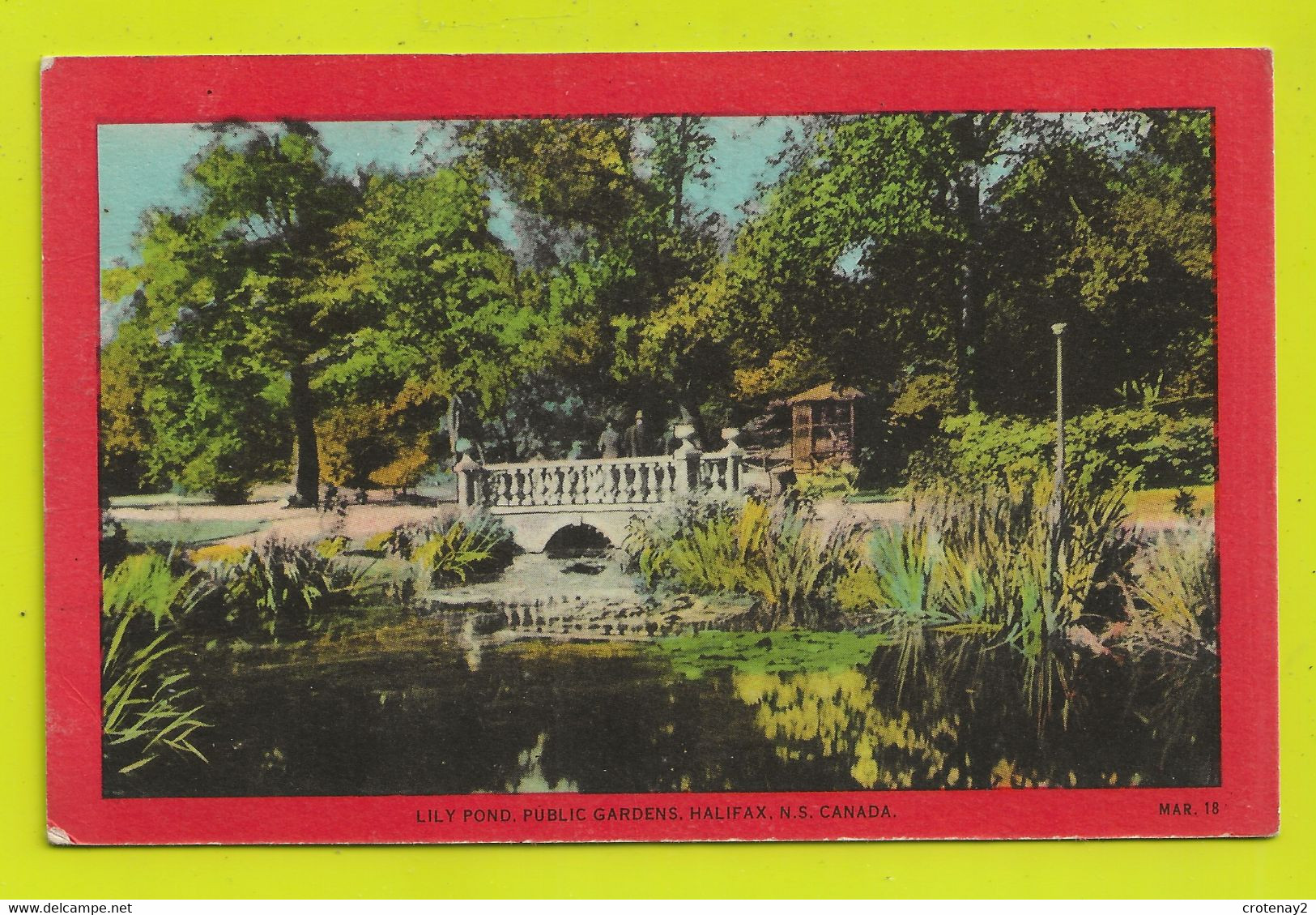 Lily Pond Public Gardens Halifax Canada N°MAR 18 VOIR DOS - Halifax