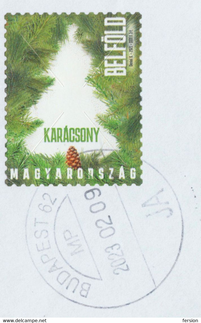 Christmas PINE Tree CONE Hungary 2021 MABEOSZ Cover Letter - Covers & Documents