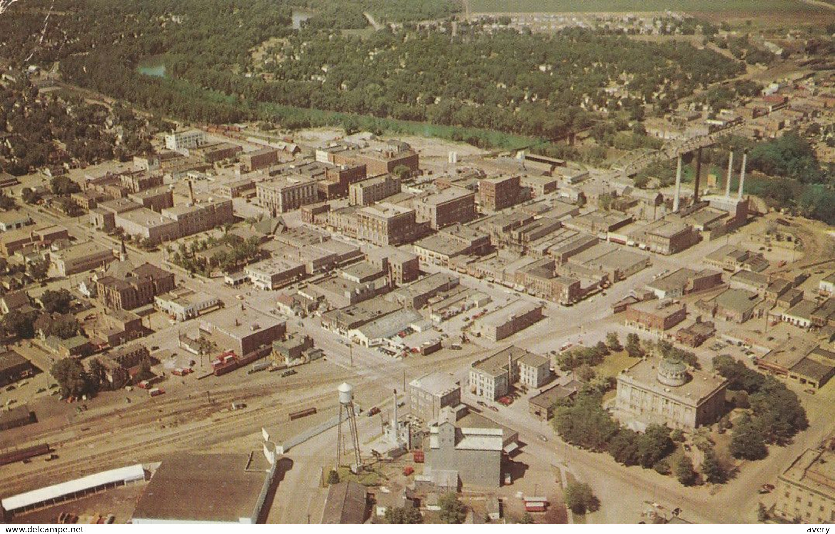 Aerial View Looking East, Showing The Business District Of Grand Forks, North Dakota - Grand Forks