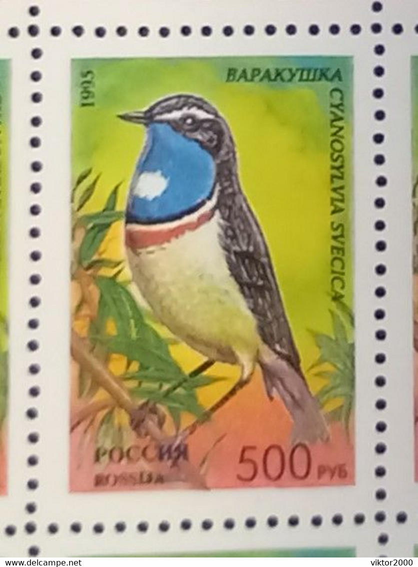 RUSSIA MNH (**)1995 Songbirds  YVERT6127-6131  Mi 440-444 - Fogli Completi