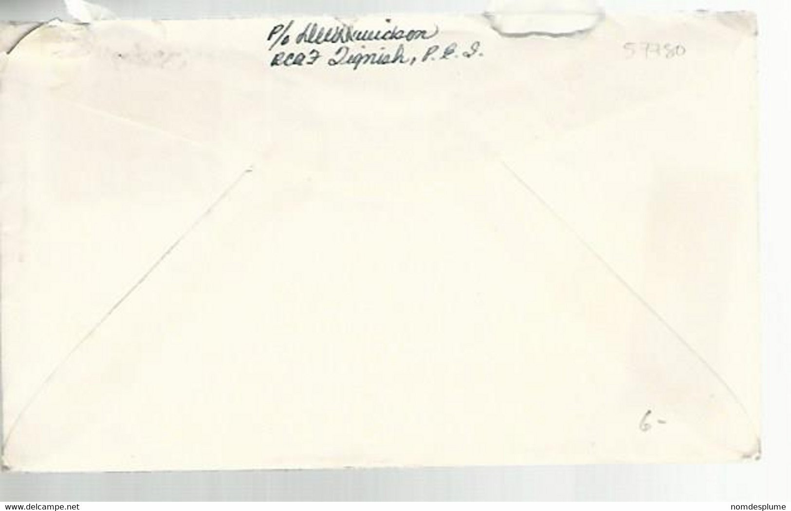 57780) Canada Tignish 1944 Postmark Cancel Duplex Air Mail Military Mail War Services - Airmail