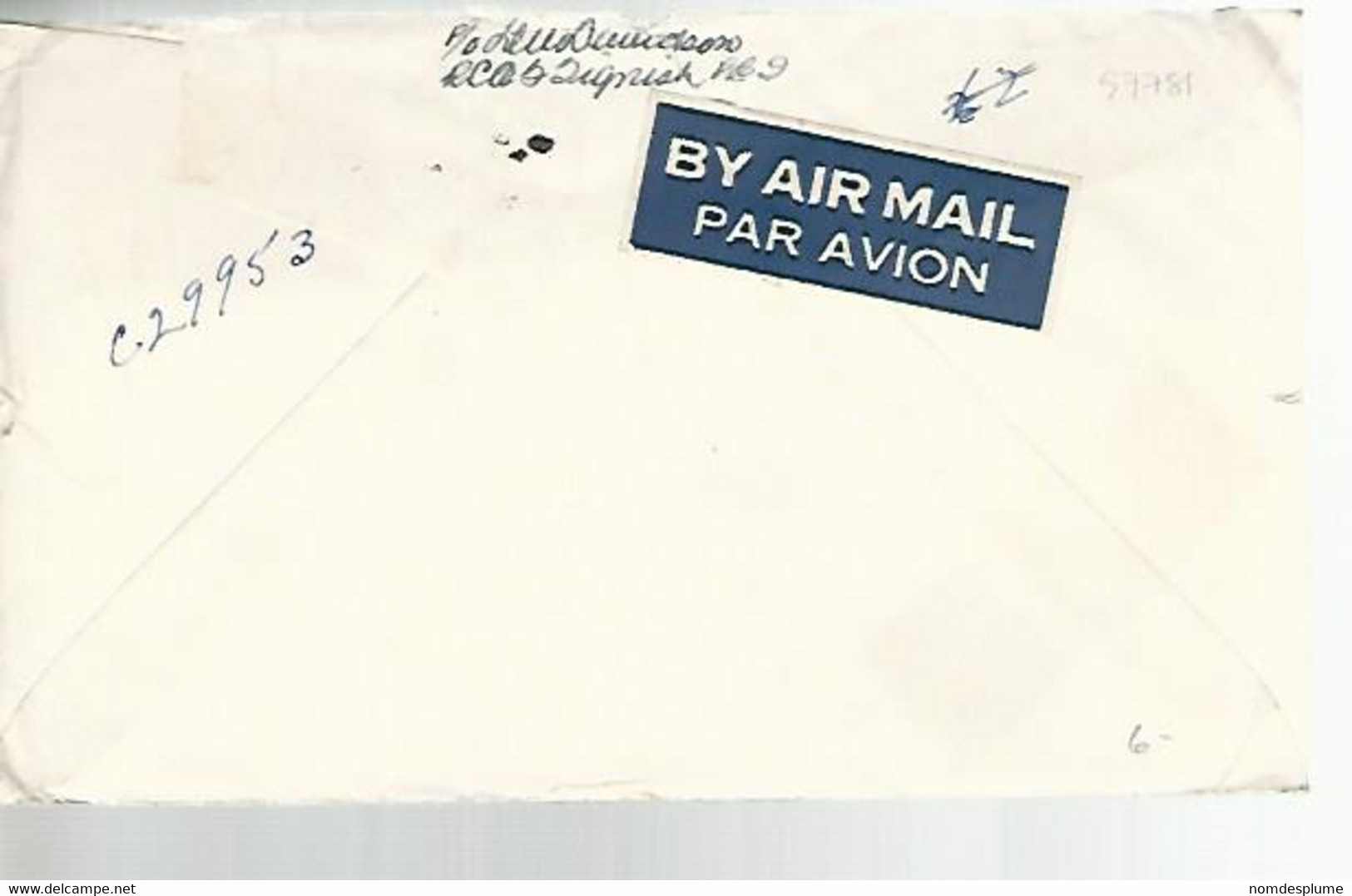 57781) Canada Tignish 1944 Postmark Cancel Duplex Air Mail Military Mail War Services - Poste Aérienne