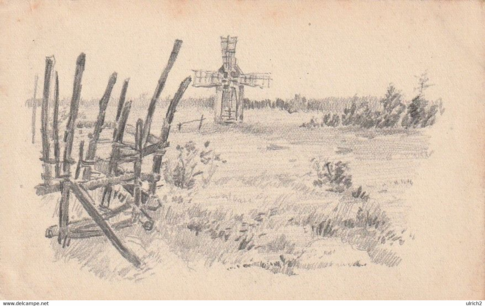 AK Windmühle - Künstlerkarte - Ca. 1915    (63321) - Windmühlen