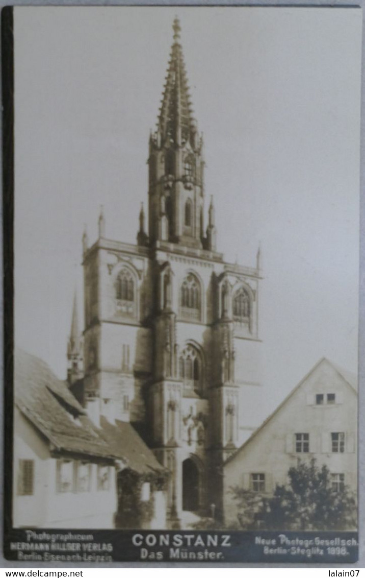 Carte Photo : Suisse : Thurgovie : CONSTANZ Das Münster, Neue Photogr. Gessellsch Berlin Sterglitz 1898 - Autres & Non Classés