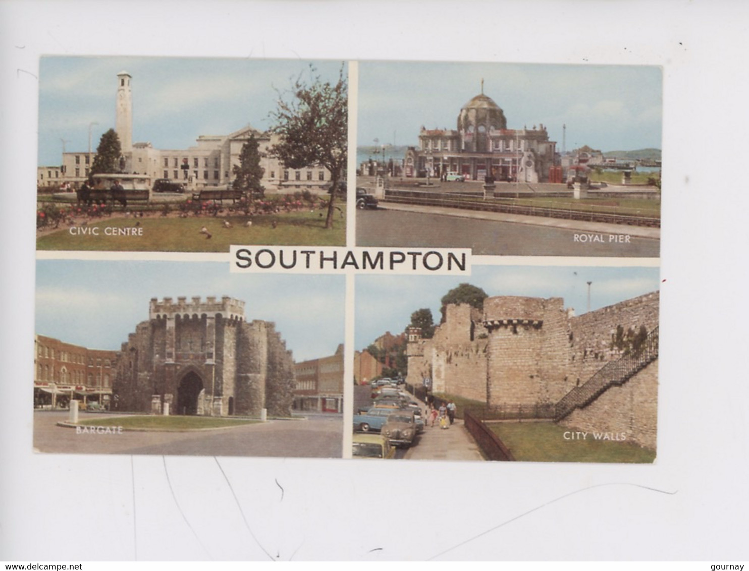 Southampton, Civic Center, Royal Pier, Bargate, City Walls (multivues N°02/06 Cp Vierge) - Southampton