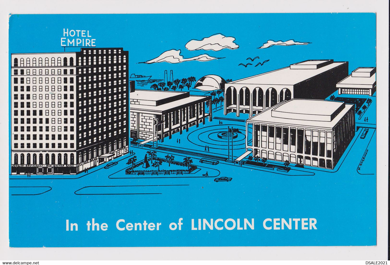 USA United States New York Hotel In The Center Of Lincoln CENTER Hotel EMPIRE View Vintage Postcard (42384) - Cafes, Hotels & Restaurants