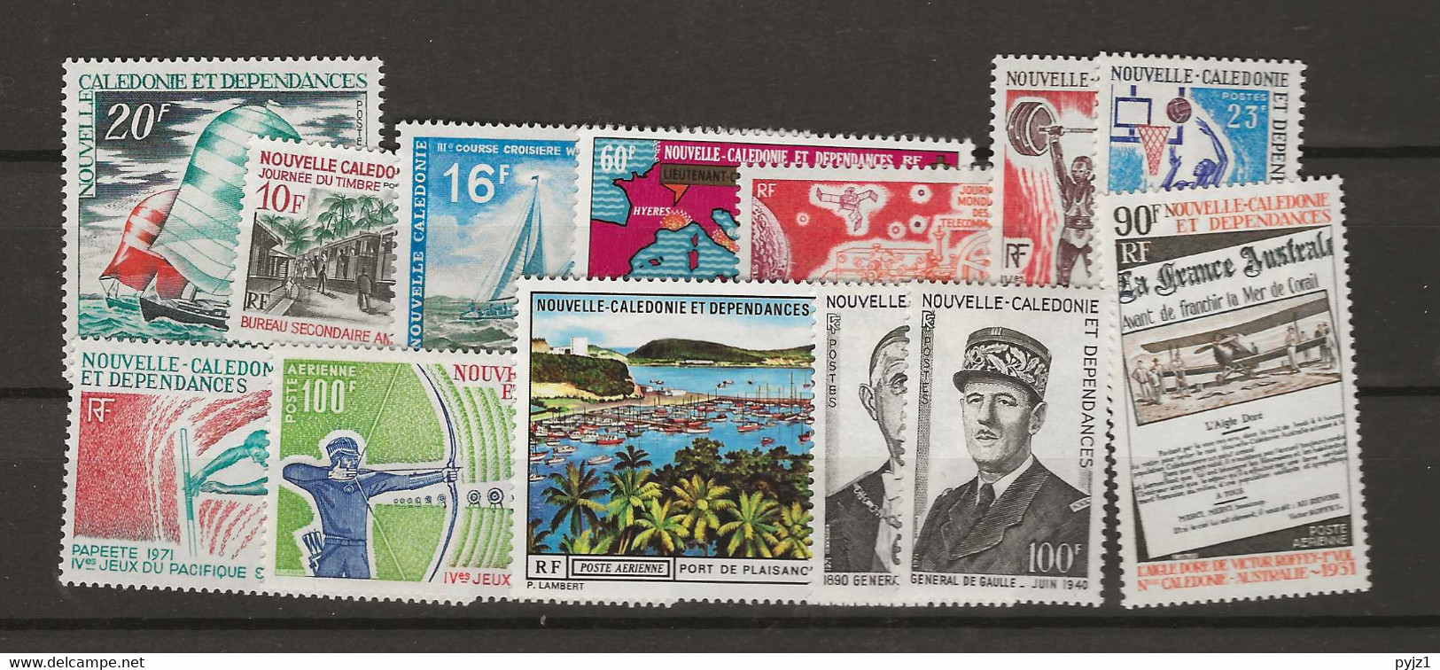 1971 MNH Nouvelle Caledonie Year Collection Complete According To Michel. Postfris** - Années Complètes