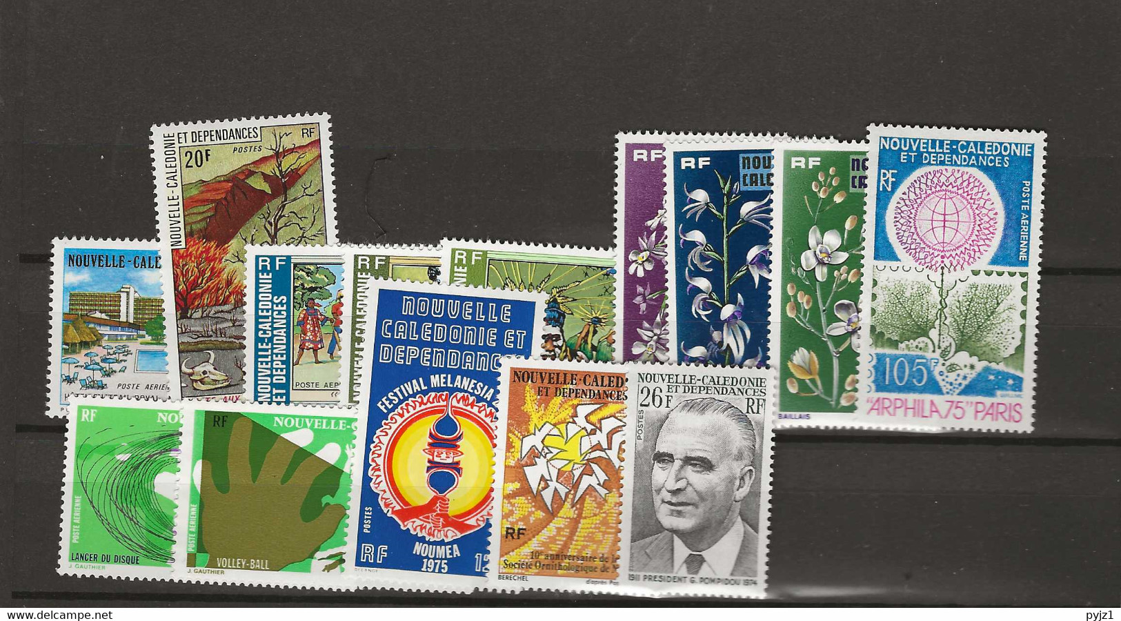 1975 MNH Nouvelle Caledonie Year Collection Complete According To Michel. Postfris** - Années Complètes