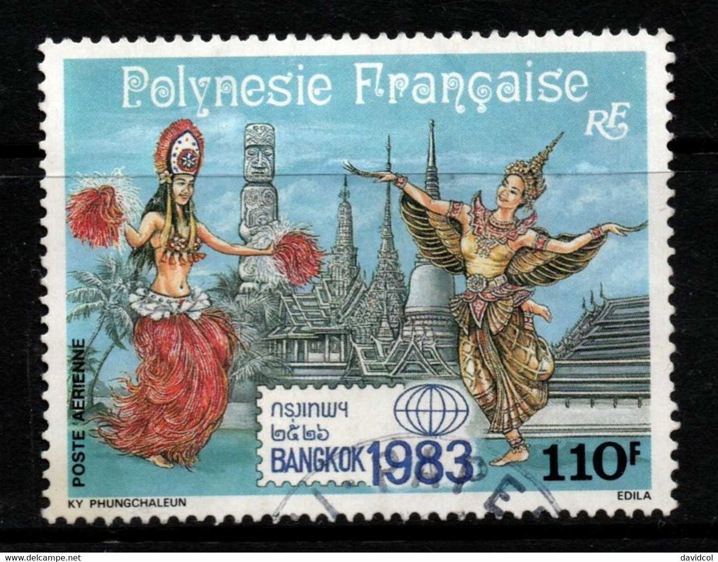 2062- FRENCH POLYNESIA - 1983 - SC#: C201 - USED - BANGKOK'83 INTERNATIONAL STAMP EXHIBITION - Usati