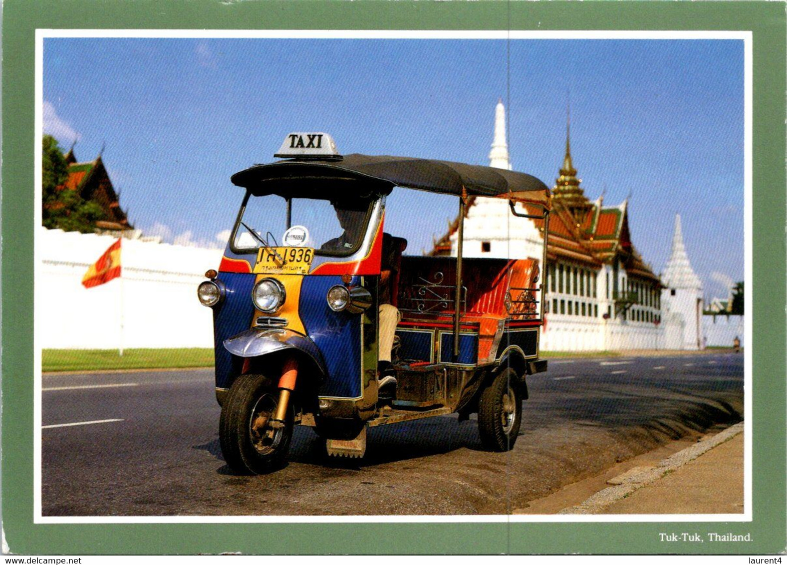 (4 Oø 31) OLDER -  Not Posted - Thailand - TAXI (& Temple) - Taxis & Huurvoertuigen