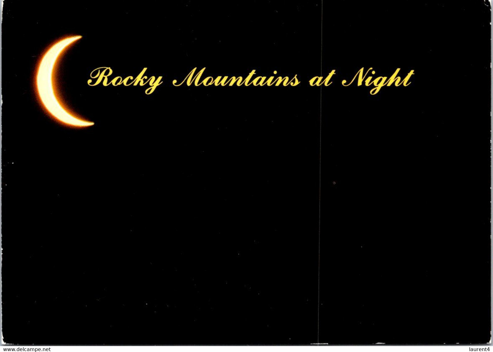 (4 Oø 35) USA - Posted To Australia (during COVID-19 Era - 2023) Rocky Mountains At Nigh (black Card) - Rocky Mountains