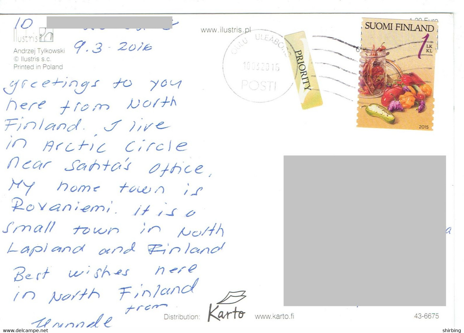 C8  - Finland - Colorful Vegetable Stamps Used On Postcard - Briefe U. Dokumente