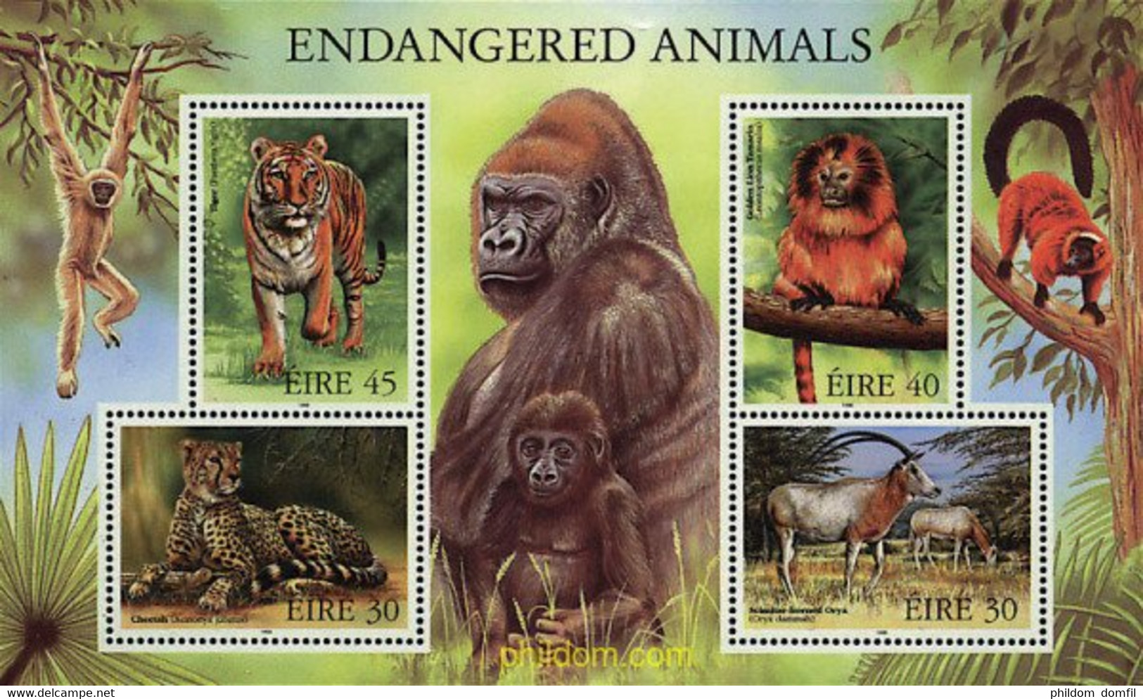 36287 MNH IRLANDA 1998 FAUNA EN PELIGRO DE EXTINCION - Schimpansen