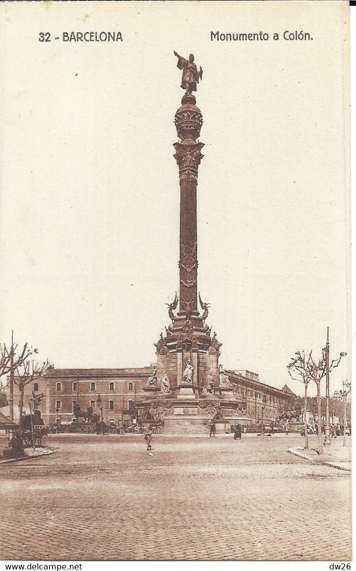 Barcelona (Cataluña) Monumento A Colon - Postales Fergui - Carte N° 32 Non Circulée - Barcelona