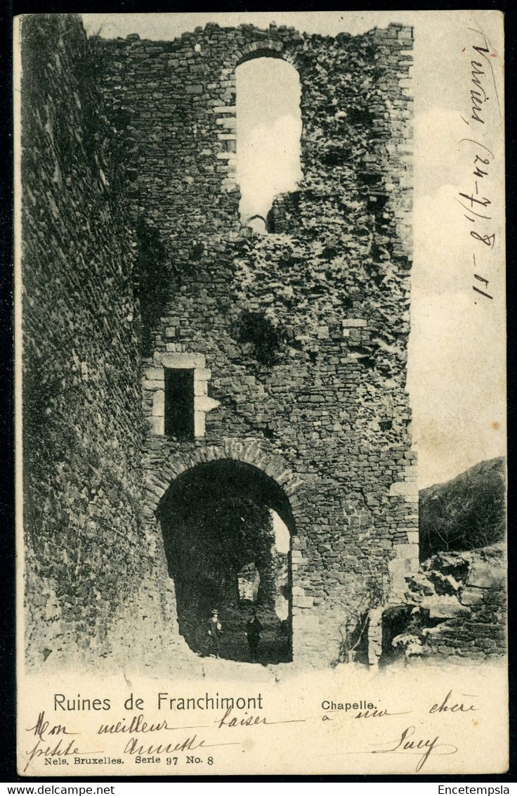 Carte Postale Adressée à HENRI BAELS Ou ANNA DEVISSCHER - Belgique - Ruines De Franchimont (CP22324OK) - Philippeville