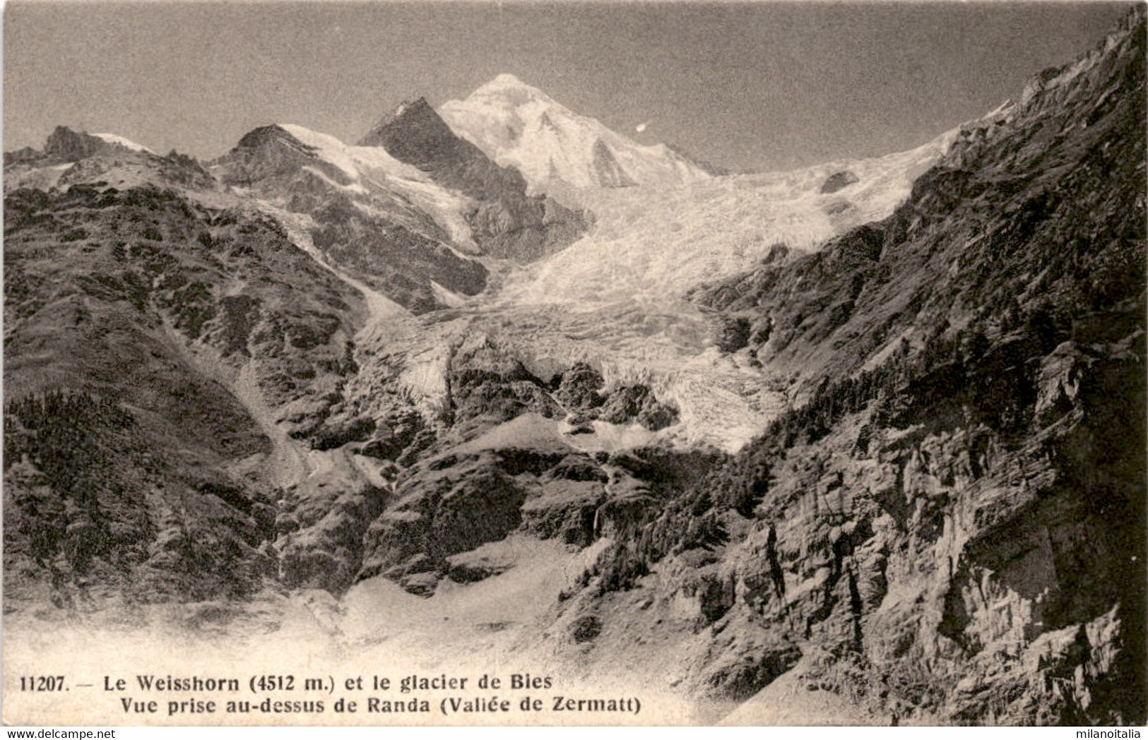 Le Weisshorn Et Le Glacier De Bies - Vue Prise Au-dessus De Randa (Vallee De Zermatt) (11207) - Randa