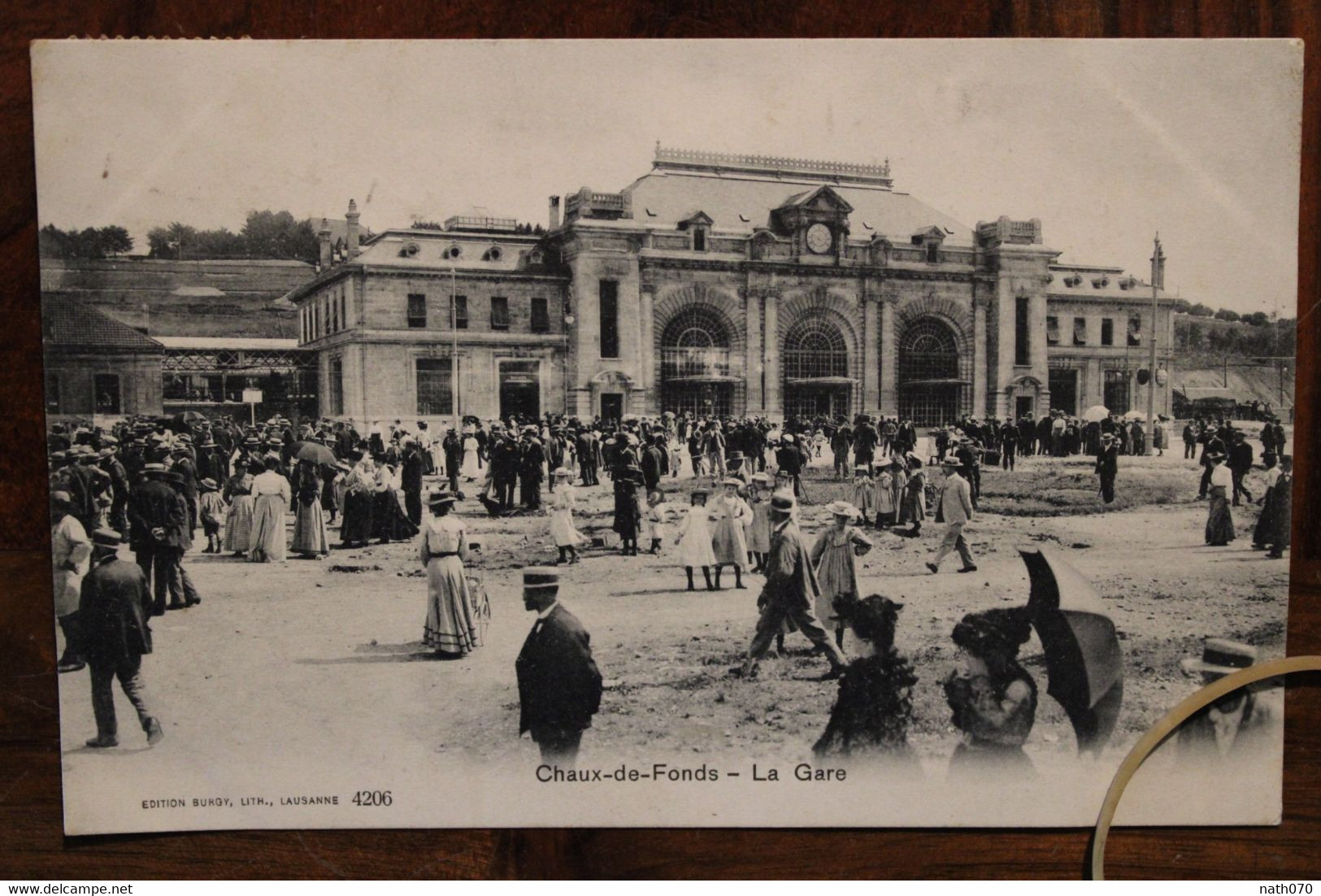 AK 1906 Cpa Chaux De Fonds La Gare Suisse Gruss Aus Gruß Très Animée Voyagée - La Chaux-de-Fonds