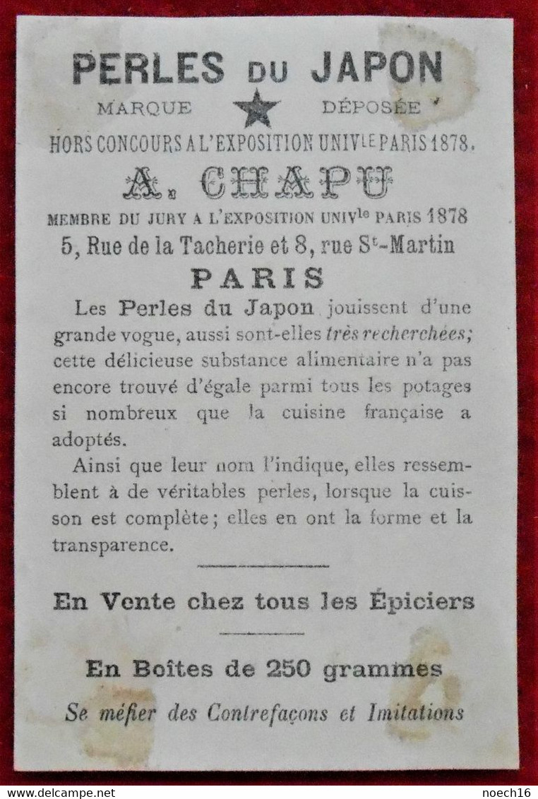 Chromo Publicité. A. Chapu, Paris - Perles Du Japon / Armée Française, Officier D'Administration - Otros & Sin Clasificación