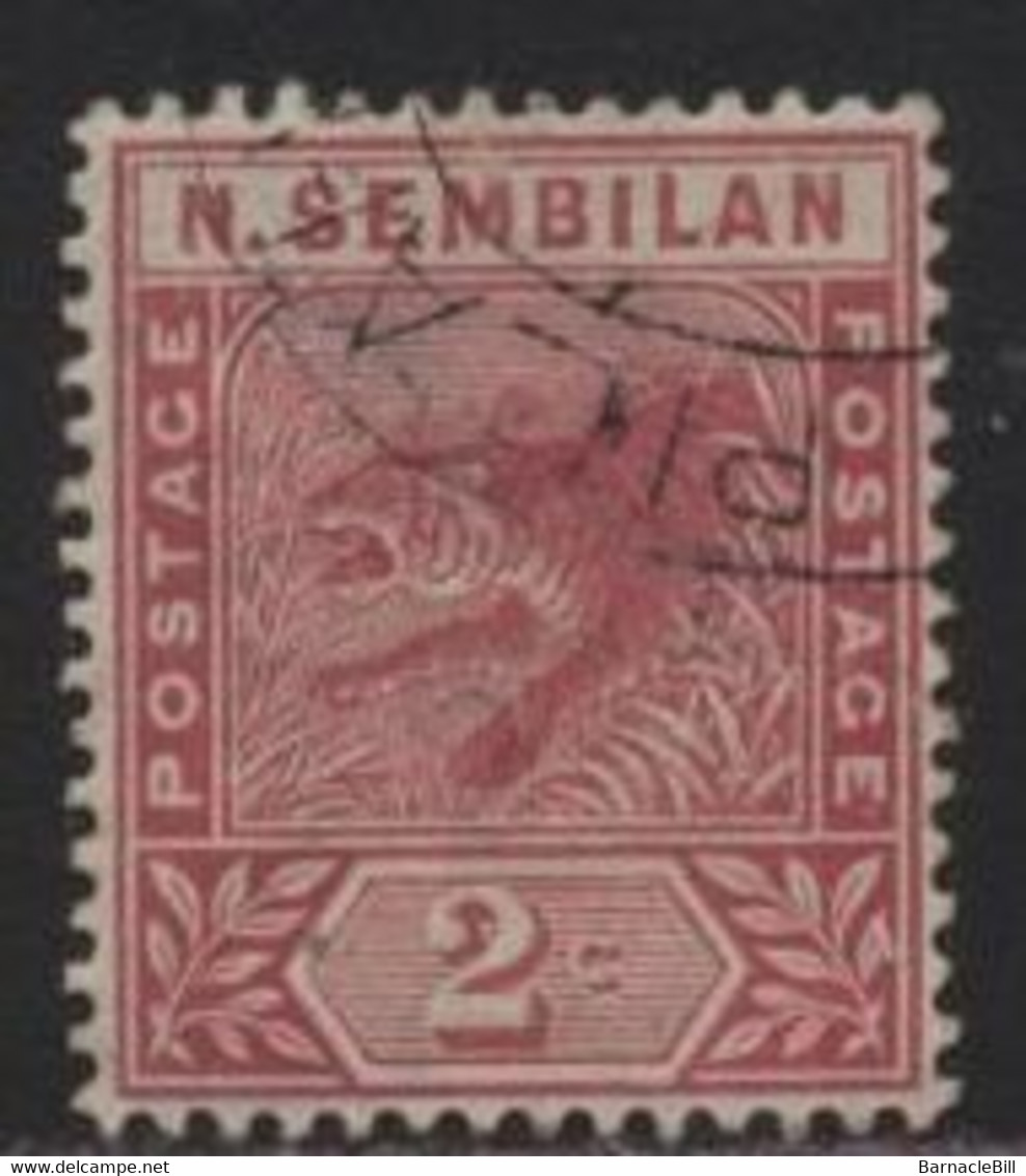 Negri Sembilan (02) 1891 Tiger. 2c. Red. Used. Hinged. - Negri Sembilan