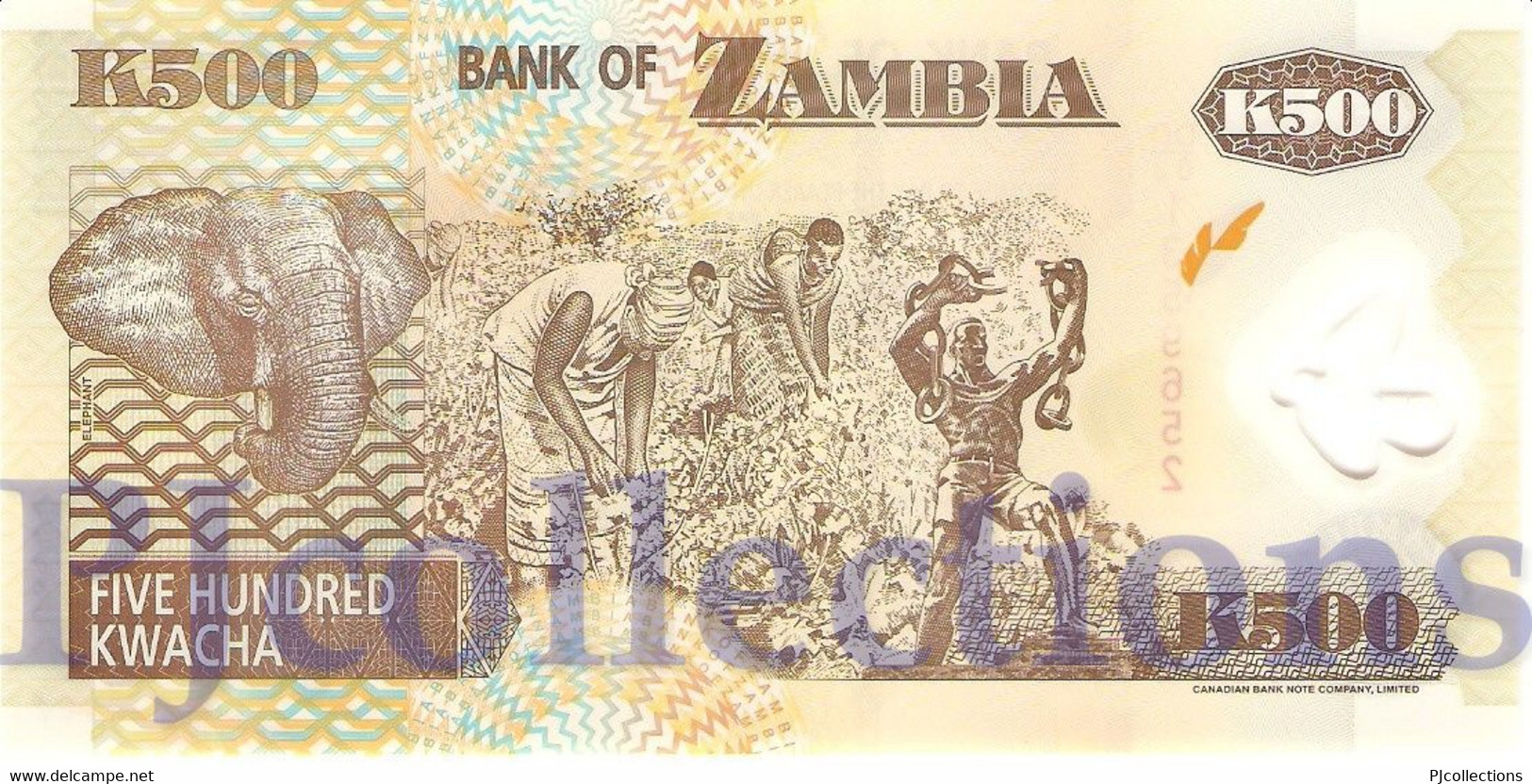 ZAMBIA 500 KWACHA 2003 PICK 43c POLYMER UNC - Zambie