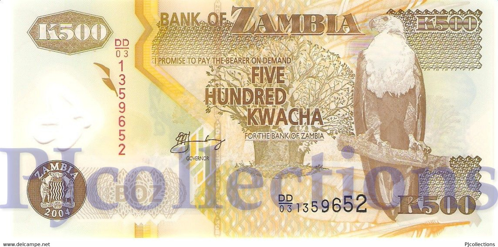 ZAMBIA 500 KWACHA 2003 PICK 43c POLYMER UNC - Zambie