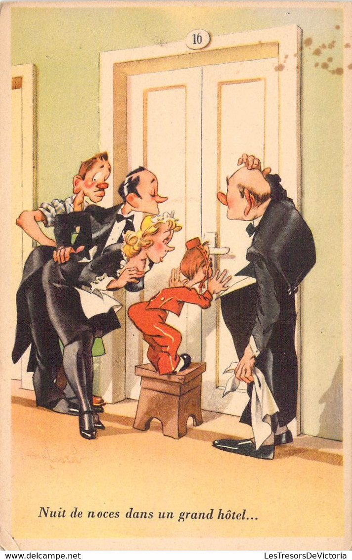 HUMOUR - Nuit De Noce Dans Un Grand Hôtel - Illustration Non Signée - Carte Postale Ancienne - Humor