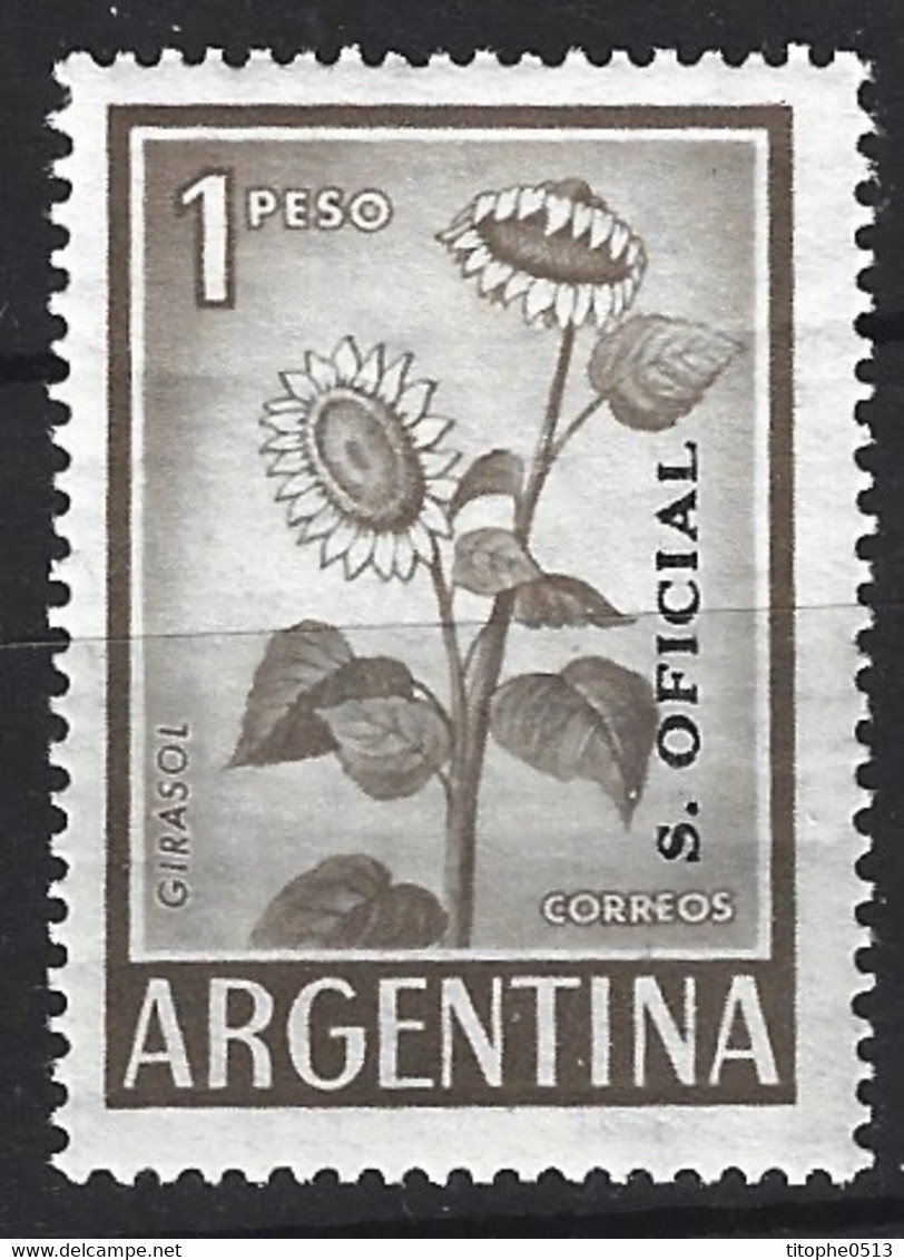 ARGENTINE. Timbre De Service N°386A. Tournesol. - Agriculture