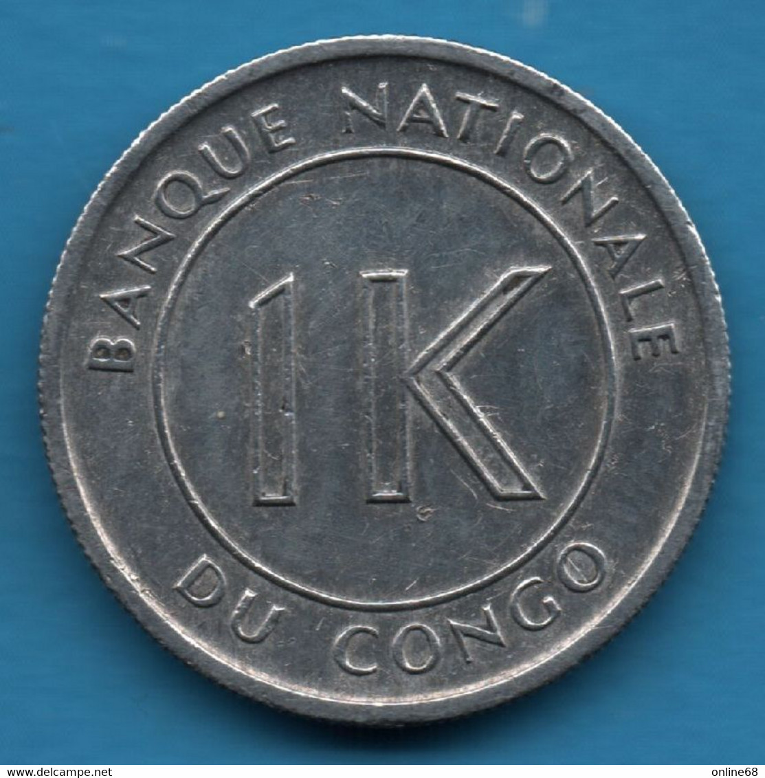 CONGO 1 LIKUTA 1967 KM# 8 - Congo (Democratic Republic 1964-70)