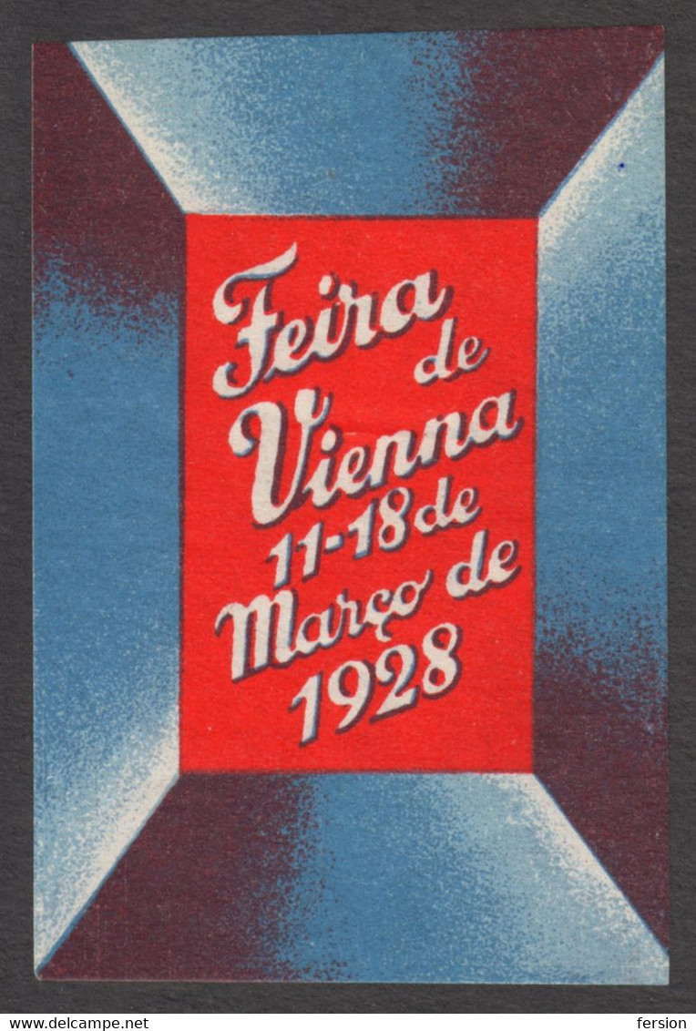 PORTUGAL LANGUAGE Wiener MESSE Austria Wien Vienna March Spring Exhibition Fair CINDERELLA LABEL VIGNETTE 1928 - Altri & Non Classificati