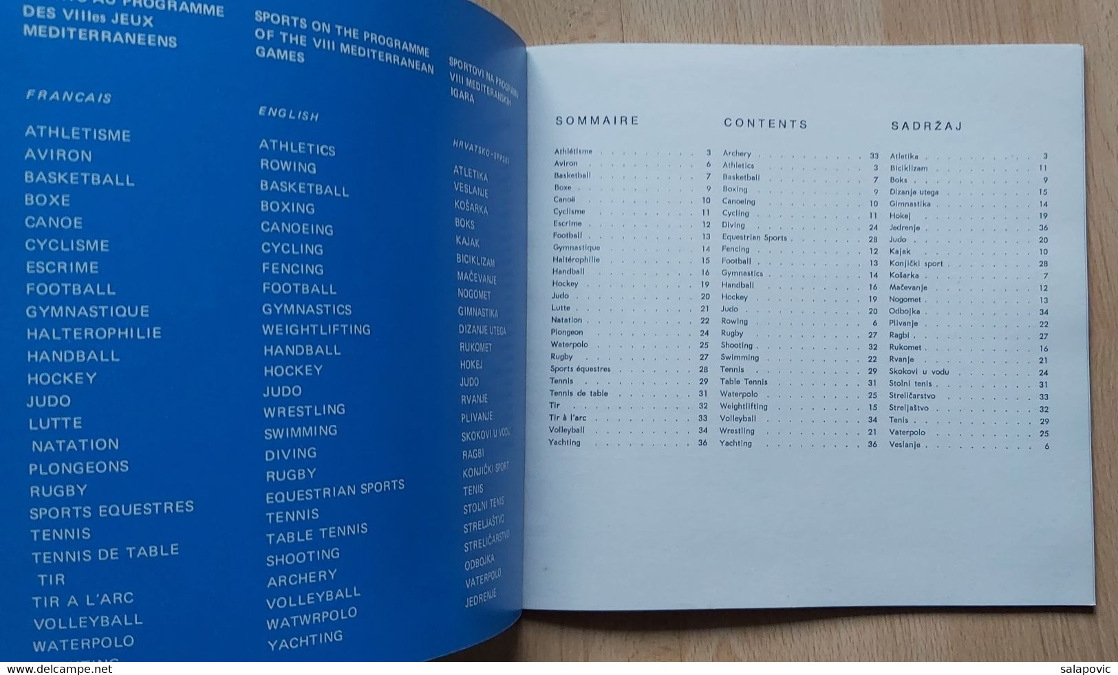 VIII MEDITERRANEAN GAMES SPLIT 1979 Programme Of Sports And Schedule Of Competitions, Croatia - Bücher