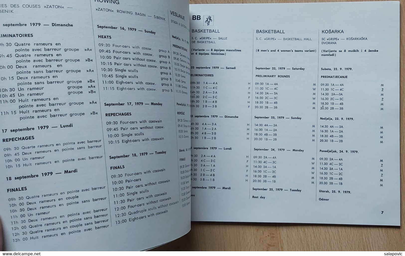 VIII MEDITERRANEAN GAMES SPLIT 1979 Programme Of Sports And Schedule Of Competitions, Croatia - Books