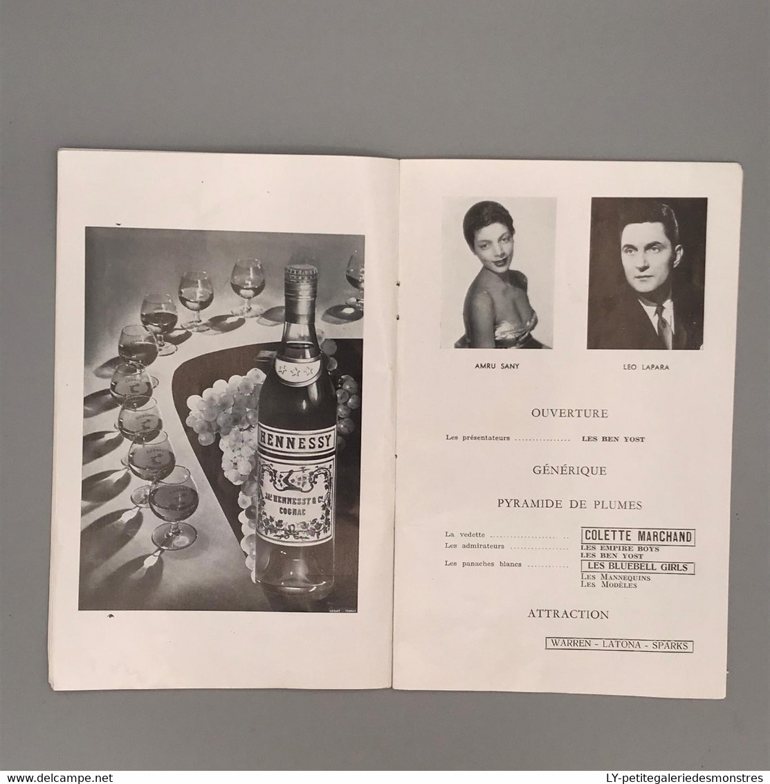 #VP87 - Théâtre Empire Paris - Plein feu 1952 - Pub Coca Marcel Rochas Perrier Chesterfield SNCF ...