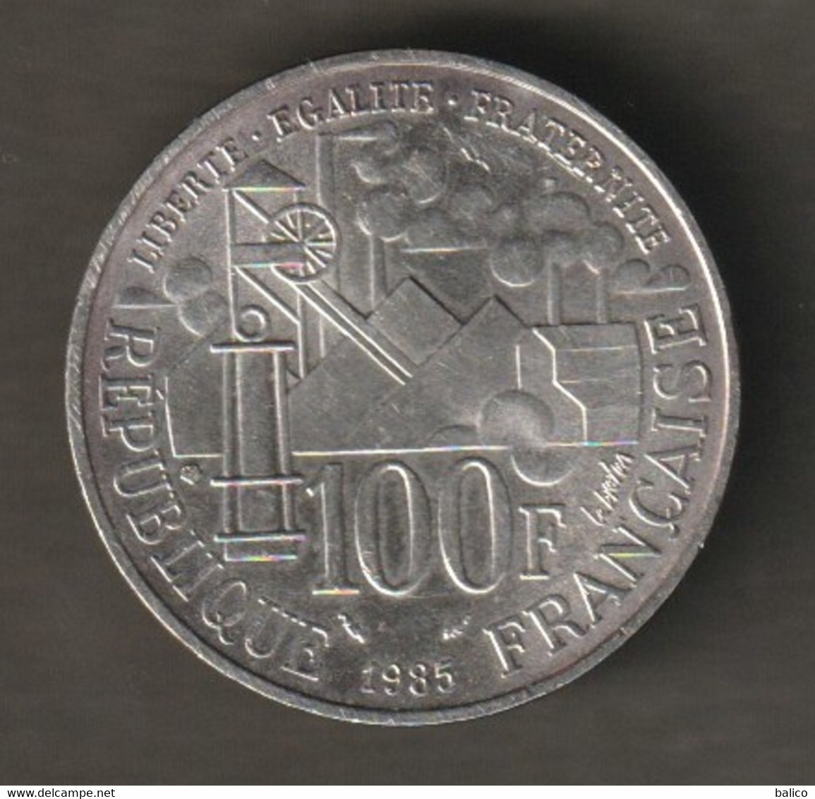 1 Pièces De 100 Francs Argent 1985  - Emile Zola - Germinal - France,  TTB - Ref, 15 - 100 Francs