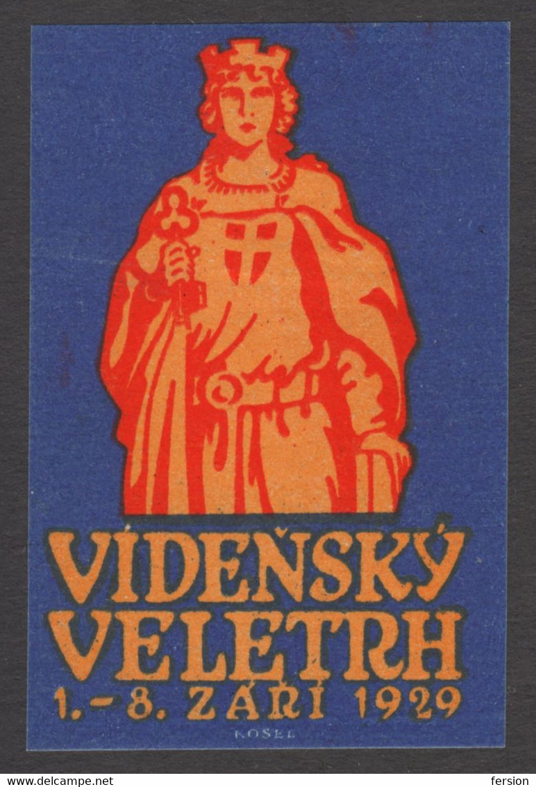 Czechoslovakia LANGUAGE MESSE Austria Wien Vienna September AUTUMN Exhibition Expo Fair CINDERELLA LABEL VIGNETTE 1929 - Other & Unclassified