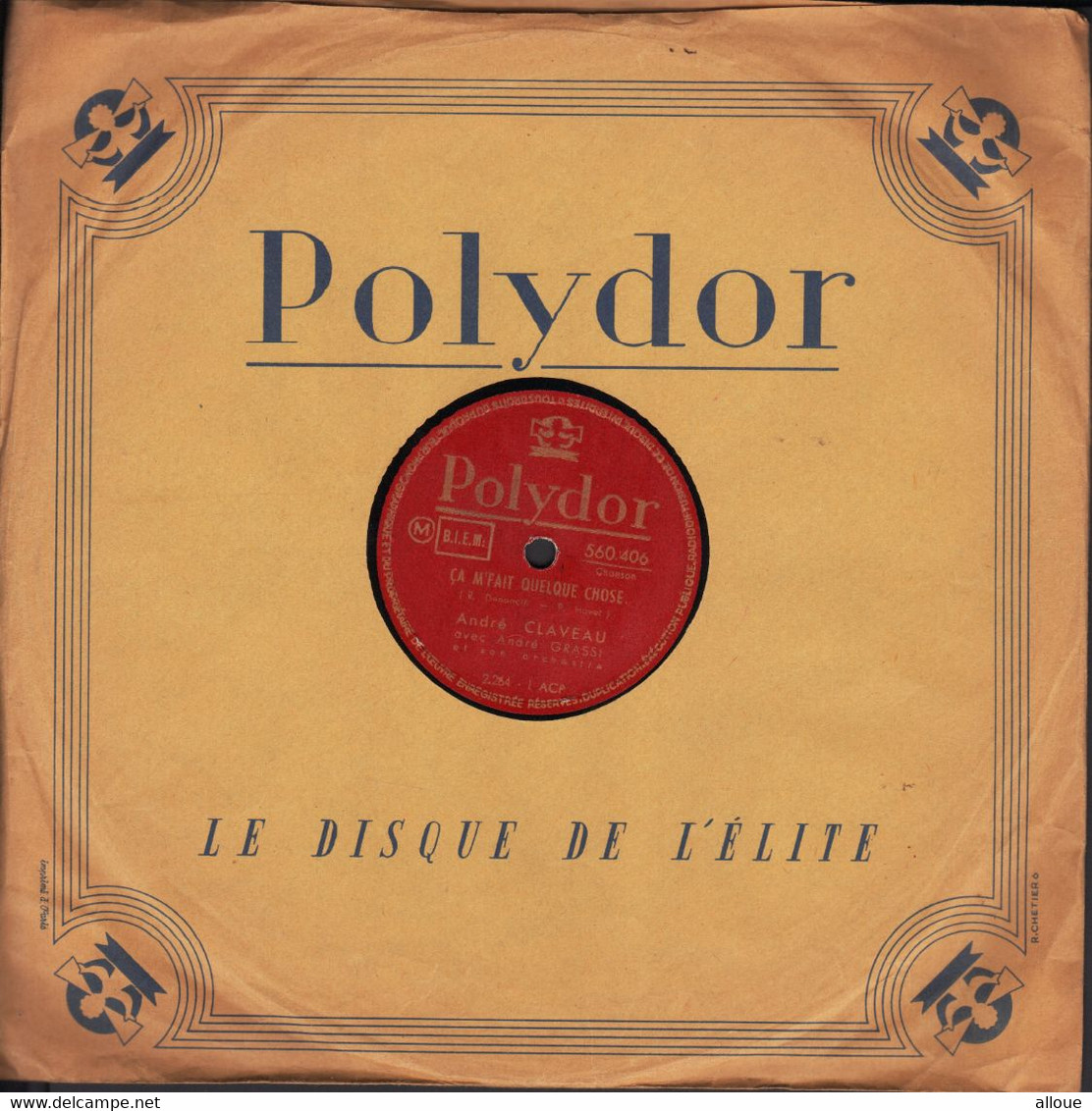 ANDRE CLAVEAU - 10", 78 RPM   - CA M'FAIT QUELQUE CHOSE + DANSONS MON AMOUR - Musicales