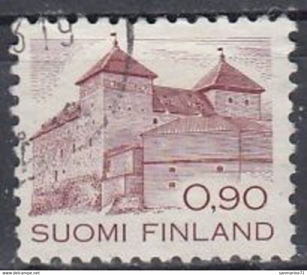 FINLAND 891,used,falc Hinged - Châteaux