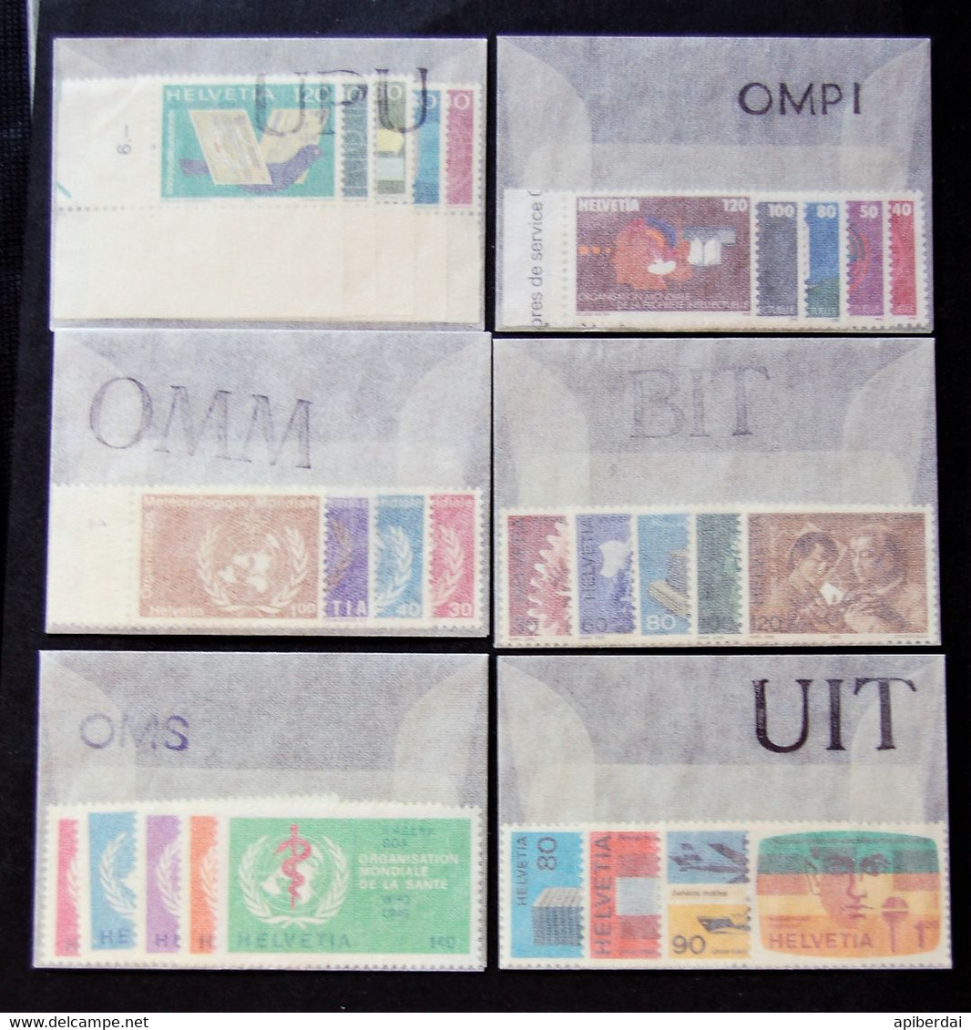 Suisse Switzerland -  6 Pochettes De Services Différents  - MNH ** - Collections