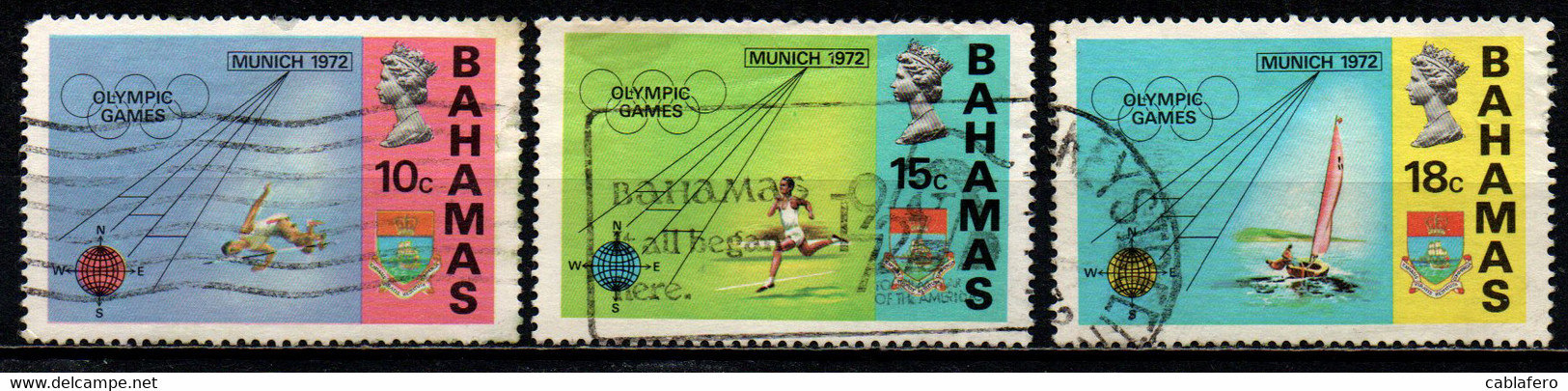 BAHAMAS - 1972 - 20th Olympic Games, Munich, 8/26-9/10 - USATI - 1963-1973 Ministerial Government