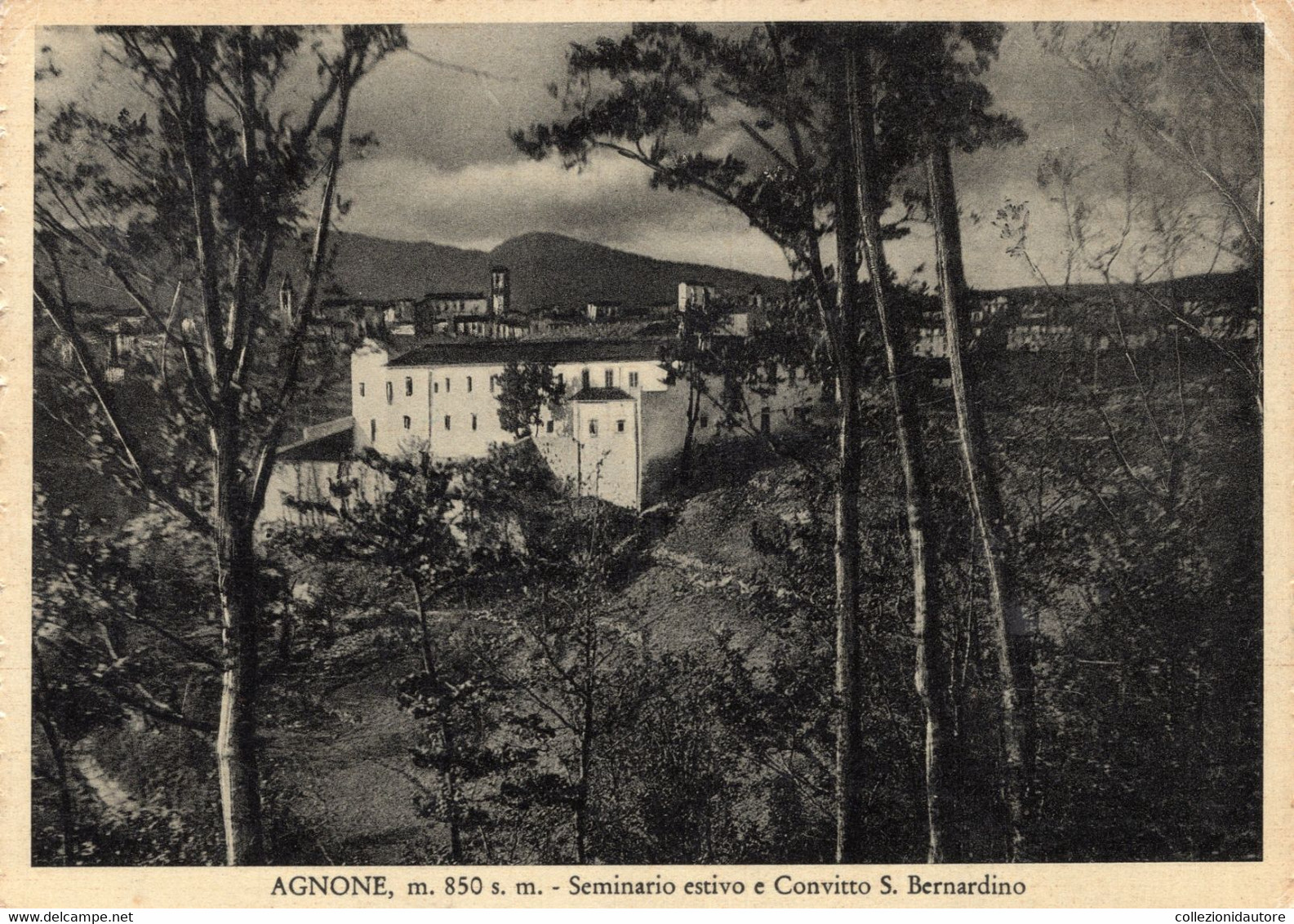 AGNONE - SEMINARIO ESTIVO E CONVITTO S. BERNARDINO - CARTOLINA FG SPEDITA NEL 1954 - Isernia