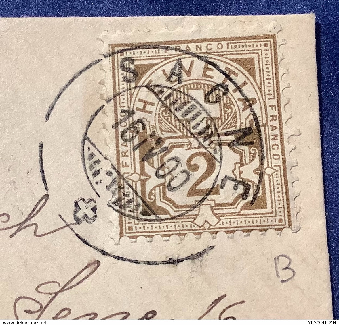 BRIEFLI / LETTRE MINIATURE: #58B LA "SAGNE 1900" NE Brief (Schweiz 1894 Ziffernmuster Mini Cover Enveloppe - Cartas & Documentos